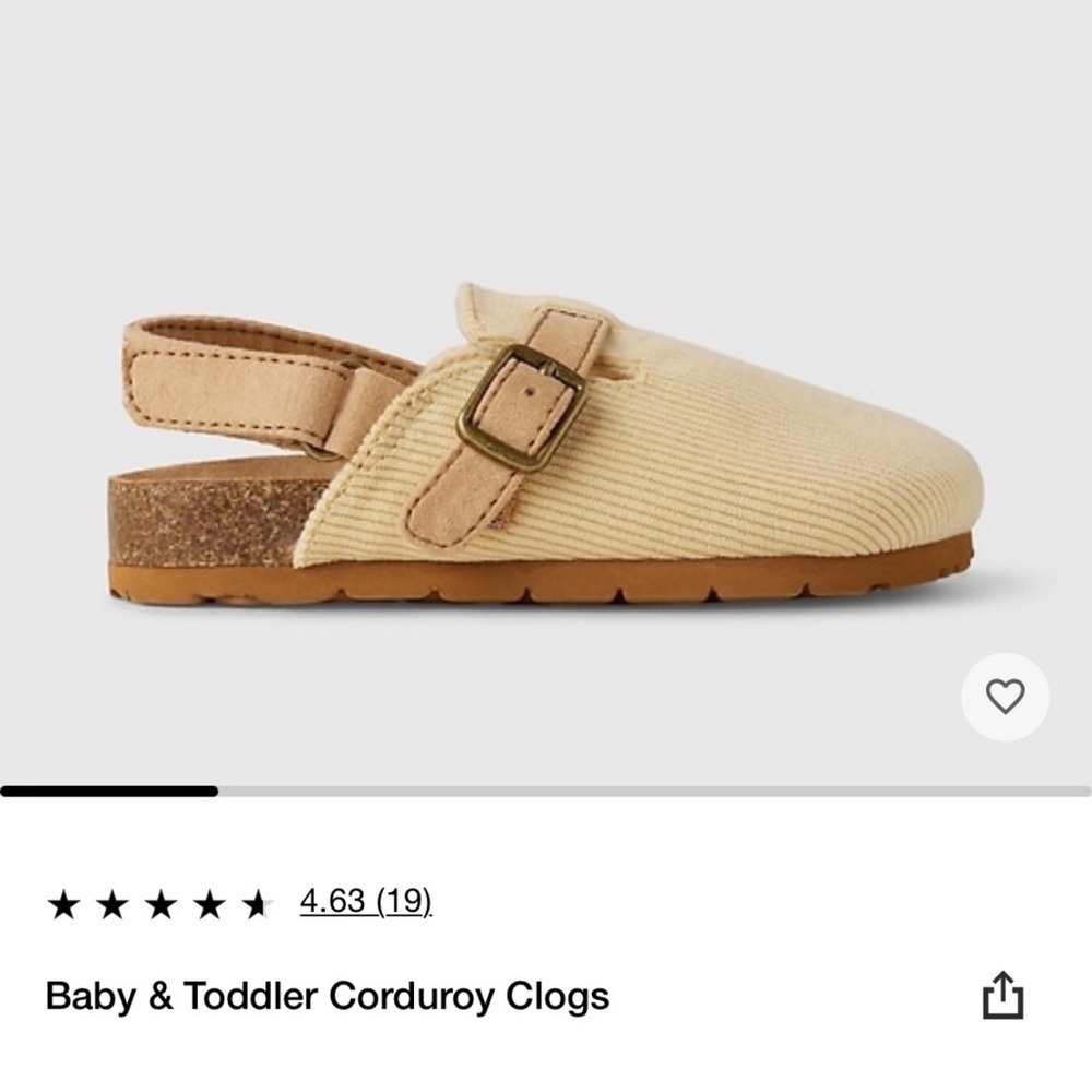 Baby Gap Corduroy Clogs - Picture 3 of 3